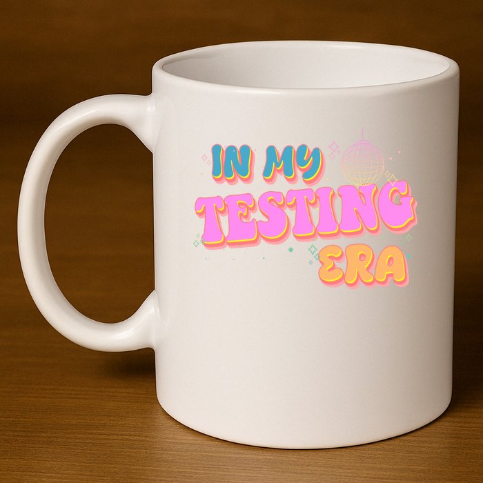 Retro 70's In My Testing Era School Test Time 11oz C Handle Ceramic Mug