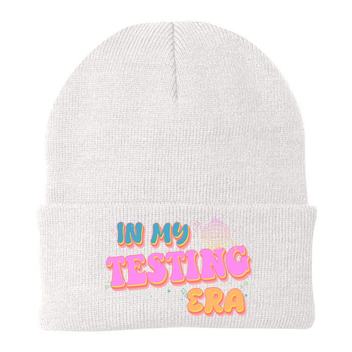 Retro 70's In My Testing Era School Test Time Knit Cap Winter Beanie