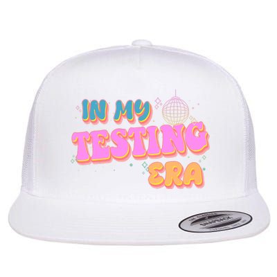 Retro 70's In My Testing Era School Test Time Flat Bill Trucker Hat