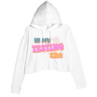 Retro 70's In My Testing Era School Test Time Crop Fleece Hoodie