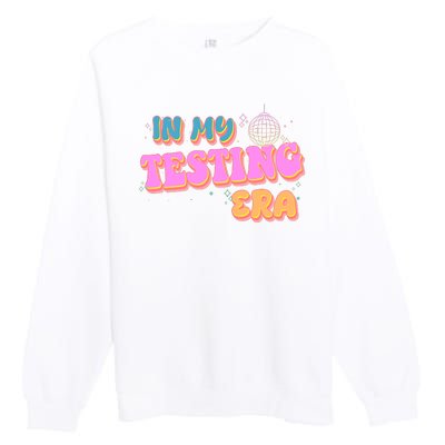 Retro 70's In My Testing Era School Test Time Premium Crewneck Sweatshirt