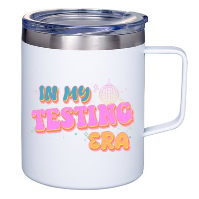Retro 70's In My Testing Era School Test Time 12oz Stainless Steel Coffee Mug