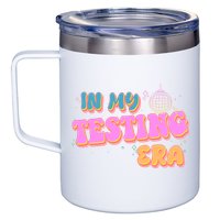 Retro 70's In My Testing Era School Test Time 12oz Stainless Steel Coffee Mug