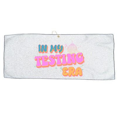 Retro 70's In My Testing Era School Test Time Large Microfiber Waffle Golf Towel