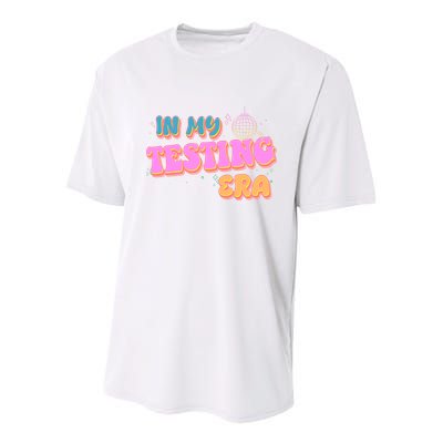 Retro 70's In My Testing Era School Test Time Youth Performance Sprint T-Shirt