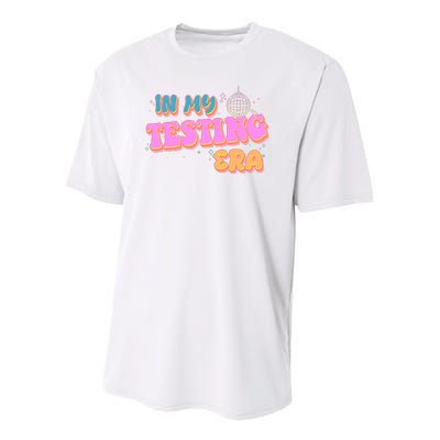 Retro 70's In My Testing Era School Test Time Youth Performance Sprint T-Shirt