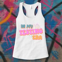 Retro 70's In My Testing Era School Test Time Womens Tank Top