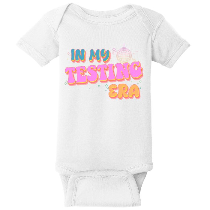 Retro 70's In My Testing Era School Test Time Baby Bodysuit