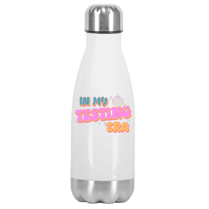 Retro 70's In My Testing Era School Test Time Stainless Steel Insulated Water Bottle