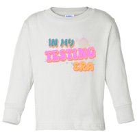 Retro 70's In My Testing Era School Test Time Toddler Long Sleeve Shirt