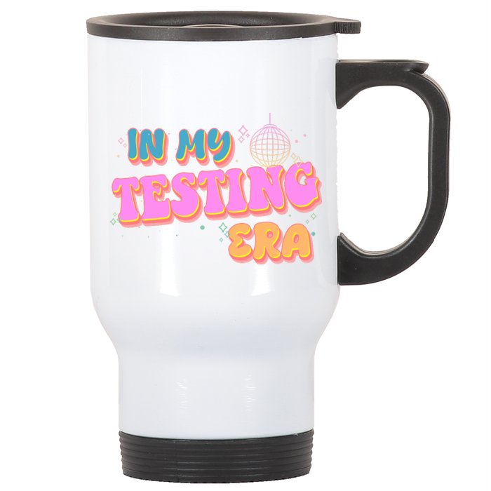 Retro 70's In My Testing Era School Test Time Stainless Steel Travel Mug