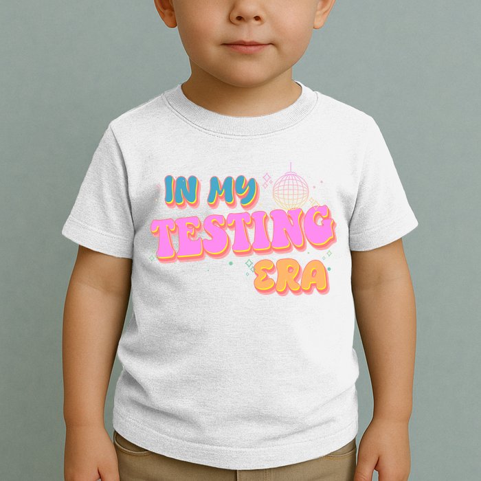 Retro 70's In My Testing Era School Test Time Toddler T-Shirt