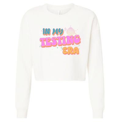Retro 70's In My Testing Era School Test Time Cropped Pullover Crew