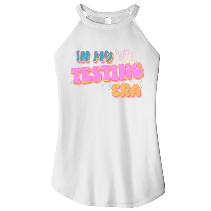 Retro 70's In My Testing Era School Test Time Women's Perfect Tri Rocker Tank