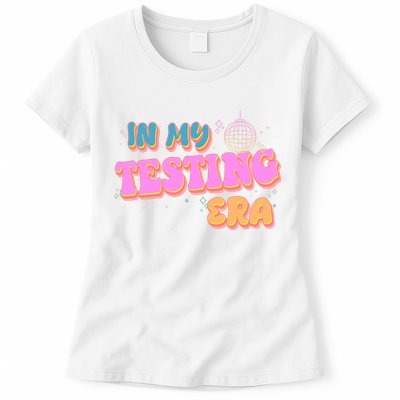 Retro 70's In My Testing Era School Test Time Womens T-Shirt