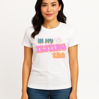 Retro 70's In My Testing Era School Test Time Womens T-Shirt