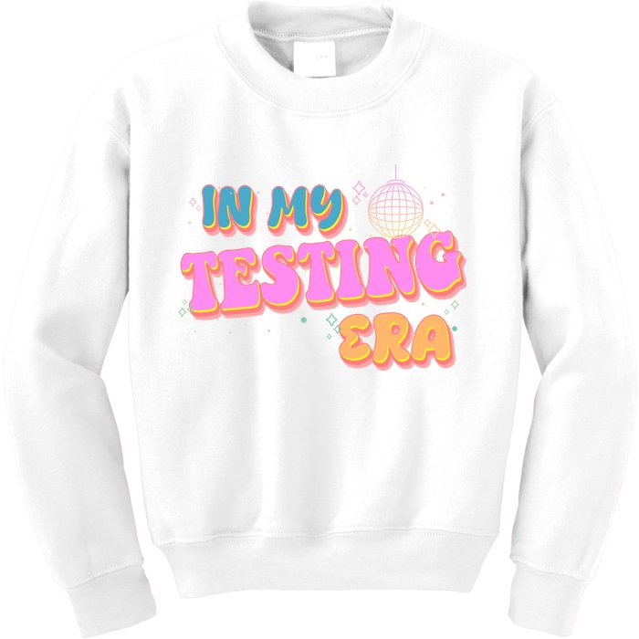 Retro 70's In My Testing Era School Test Time Kids Sweatshirt