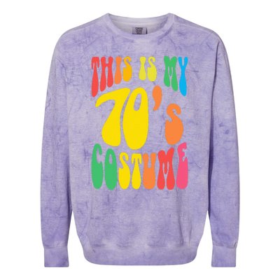 Retro 70s Nostalgia Costume for Hippie Lovers Colorblast Crewneck Sweatshirt