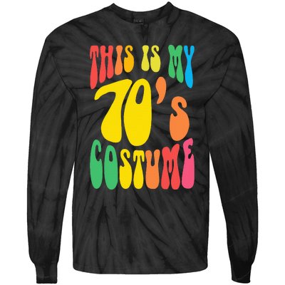 Retro 70s Nostalgia Costume for Hippie Lovers Tie-Dye Long Sleeve Shirt