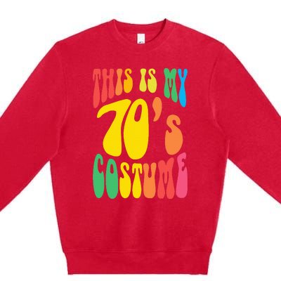 Retro 70s Nostalgia Costume for Hippie Lovers Premium Crewneck Sweatshirt