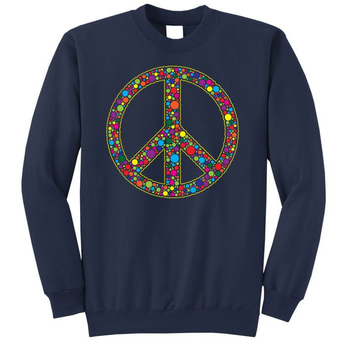 Retro 70's Polka Dot Peace Sign Sweatshirt