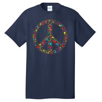 Retro 70's Polka Dot Peace Sign Tall T-Shirt