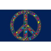 Retro 70's Polka Dot Peace Sign Bumper Sticker