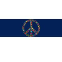 Retro 70's Polka Dot Peace Sign Bumper Sticker