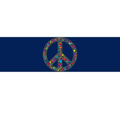 Retro 70's Polka Dot Peace Sign Bumper Sticker