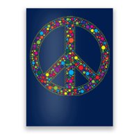 Retro 70's Polka Dot Peace Sign Poster