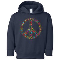 Retro 70's Polka Dot Peace Sign Toddler Hoodie