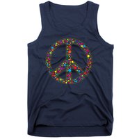 Retro 70's Polka Dot Peace Sign Tank Top