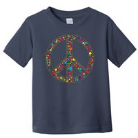 Retro 70's Polka Dot Peace Sign Toddler T-Shirt