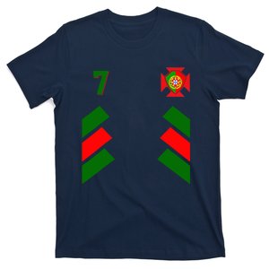 Retro 7 Portuguese Football Portugal Soccer Portugal Flag T-Shirt