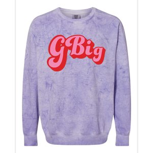 Retro 70s Style GBig Reveal Sorority Big Little Sister Colorblast Crewneck Sweatshirt