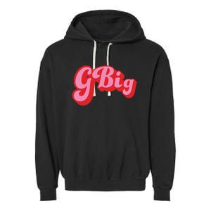 Retro 70s Style GBig Reveal Sorority Big Little Sister Garment-Dyed Fleece Hoodie