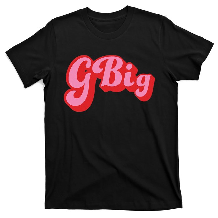 Retro 70s Style GBig Reveal Sorority Big Little Sister T-Shirt