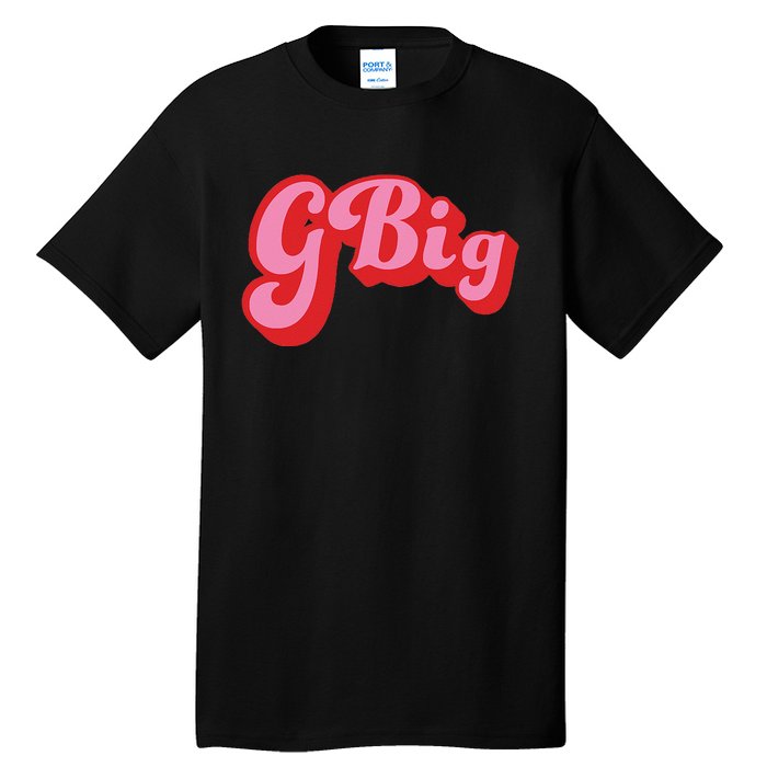 Retro 70s Style GBig Reveal Sorority Big Little Sister Tall T-Shirt