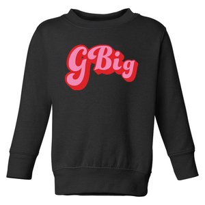 Retro 70s Style GBig Reveal Sorority Big Little Sister Toddler Sweatshirt