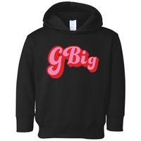 Retro 70s Style GBig Reveal Sorority Big Little Sister Toddler Hoodie