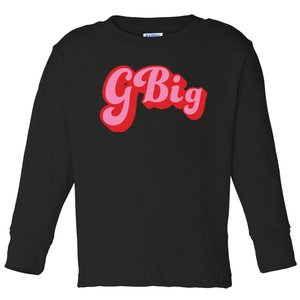 Retro 70s Style GBig Reveal Sorority Big Little Sister Toddler Long Sleeve Shirt