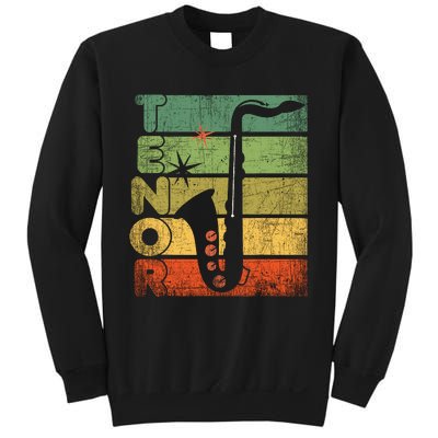 Retro 70s Tenor Saxophone Cool Vintage Sax Musician Gifts Sweatshirt