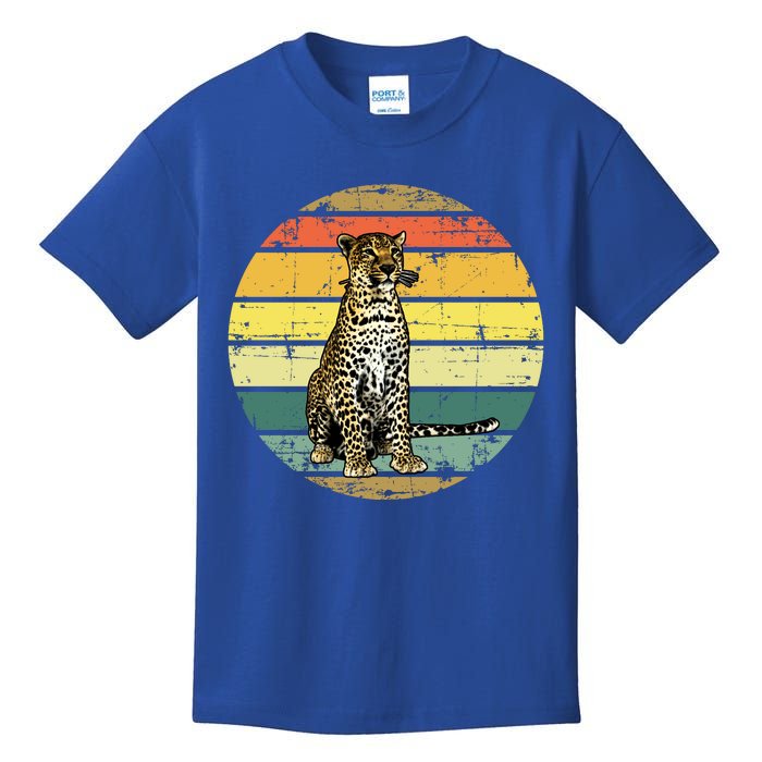 Retro 70s Vintage Cheetah Sunset Cheetah Animal Lover Great Gift Kids T-Shirt