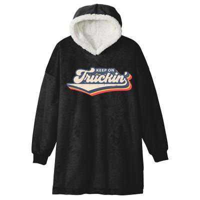 Retro 70s Vintage Keep on Truckin Hooded Wearable Blanket