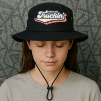 Retro 70s Vintage Keep on Truckin Bucket Hat