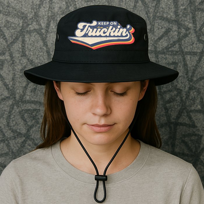Retro 70s Vintage Keep on Truckin Bucket Hat