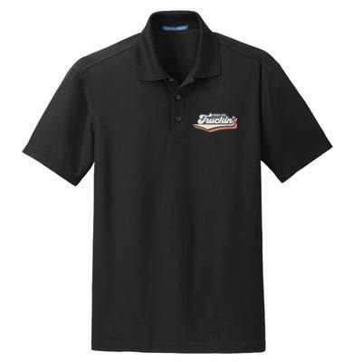 Retro 70s Vintage Keep on Truckin Dry Zone Grid Polo