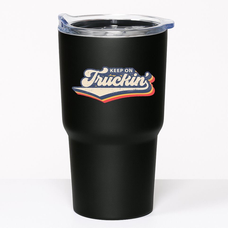 Retro 70s Vintage Keep on Truckin Tumbler