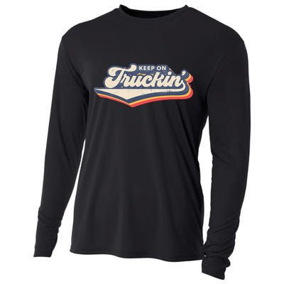 Retro 70s Vintage Keep on Truckin Cooling Performance Long Sleeve Crew
