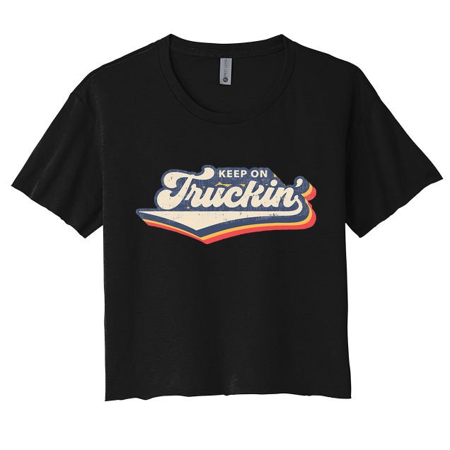 Retro 70s Vintage Keep on Truckin Crop Top